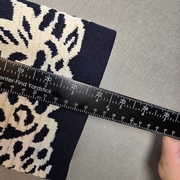 St. John Collection Sweater Blazer Women’s 10 Navy White Knit Jacket USA Made - Picture 12 of 13